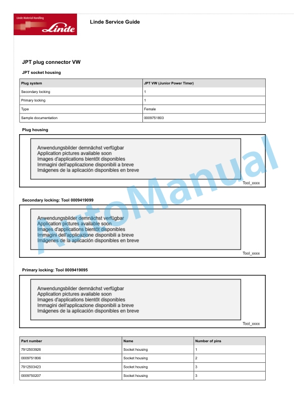 Linde 8907-01 - ML14ASX Workshop Manuals SN AT8907V00001 and up 5 Linde 8907-01 - ML14ASX Workshop Manuals SN AT8907V00001 and up - Image 5