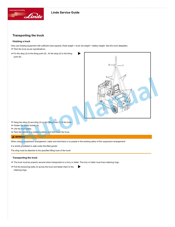 Linde 8910-01 - P50A, P60A Operating Instructions SN 10.19 and up 3 Linde 8910-01 - P50A, P60A Operating Instructions SN 10.19 and up - Image 3