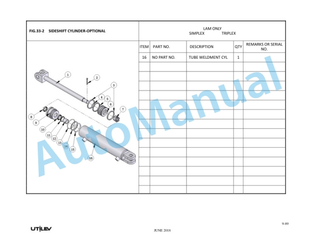 Utilev A413 UT50-70P Parts Manual 76500013 4 Utilev A413 UT50-70P Parts Manual 76500013 - Image 4