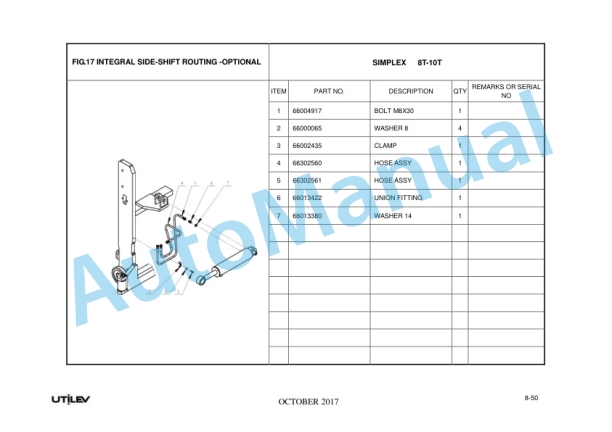 Utilev A973 UT80-100P Parts Manual 76501363 3 Utilev A973 UT80-100P Parts Manual 76501363 - Image 3