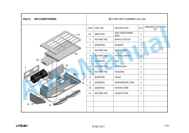 Utilev A973 UT80-100P Parts Manual 76501363 4 Utilev A973 UT80-100P Parts Manual 76501363 - Image 4