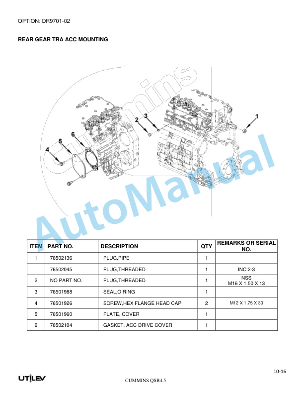 Utilev A973 UT80-100P Parts Manual 76501363 5 Utilev A973 UT80-100P Parts Manual 76501363 - Image 5