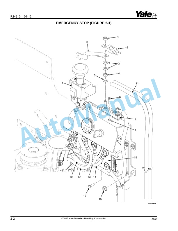 Yale A249 MP20 Parts Manual 550036892 2 Yale A249 MP20 Parts Manual 550036892 - Image 2