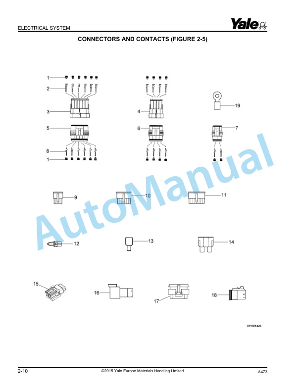 Yale A473 MP20DL Parts Manual 550005238 2 Yale A473 MP20DL Parts Manual 550005238 - Image 2