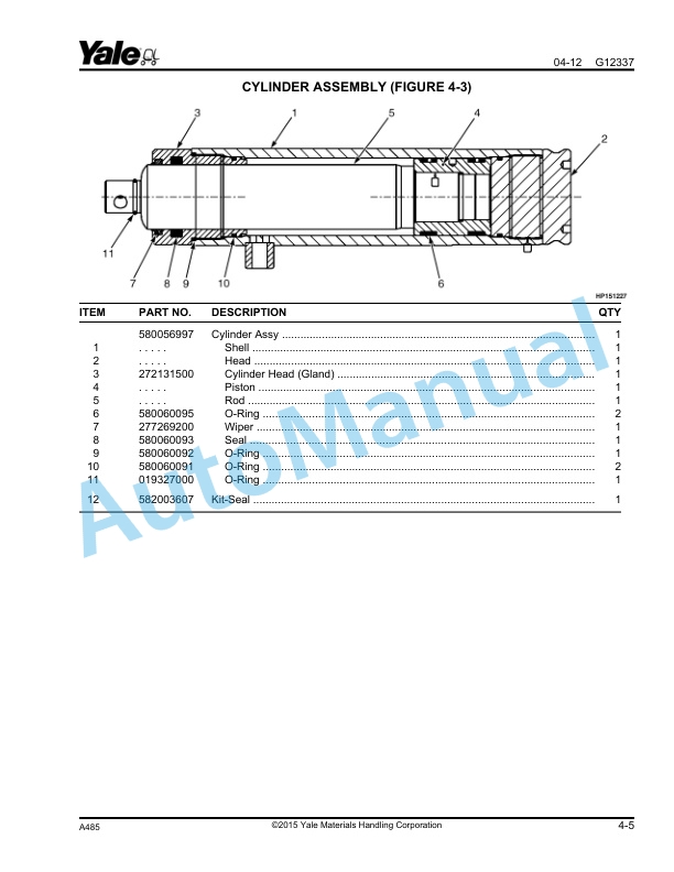 Yale A485 MP20AP Parts Manual 550057257 4 Yale A485 MP20AP Parts Manual 550057257 - Image 4