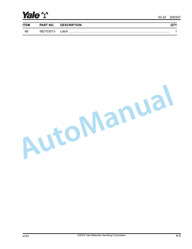 Yale A7R3 MS15XUX Parts Manual 550221591 5 Yale A7R3 MS15XUX Parts Manual 550221591 - Image 5