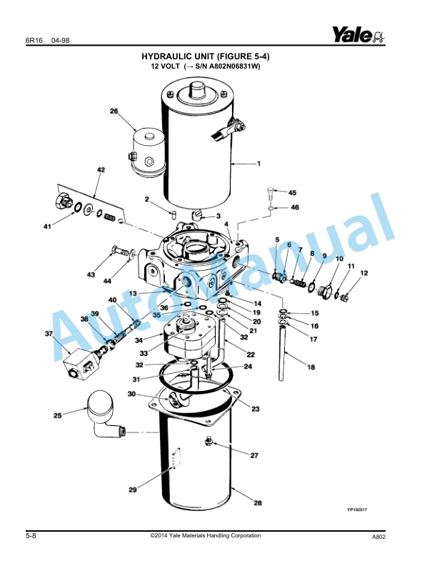 Yale A802 MPW045D Parts Manual 585088701 3 Yale A802 MPW045D Parts Manual 585088701 - Image 3