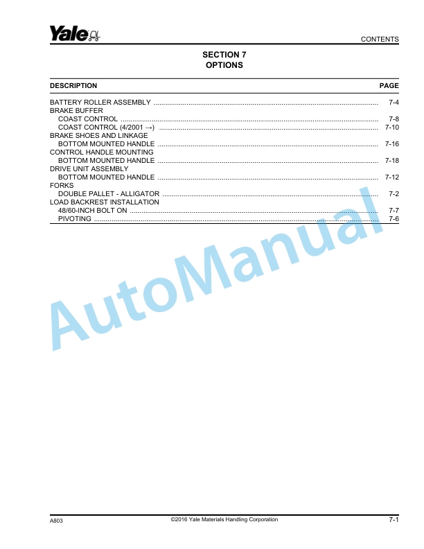 Yale A803 MPE060-080LC-SC Parts Manual 315570298 5 Yale A803 MPE060-080LC-SC Parts Manual 315570298 - Image 5