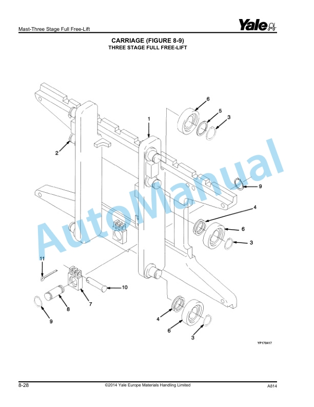 Yale A814 ERC030AG-BG Parts Manual 524140147 4 Yale A814 ERC030AG-BG Parts Manual 524140147 - Image 4