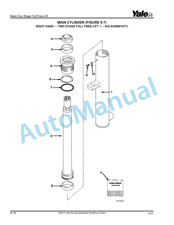 Yale A814 ERC030AG-BG Parts Manual 524140147 5 Yale A814 ERC030AG-BG Parts Manual 524140147 - Image 5