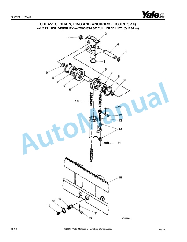Yale A824 ESC020-25-030AB Parts Manual 520371730 5 Yale A824 ESC020-25-030AB Parts Manual 520371730 - Image 5