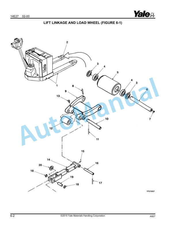 Yale A827 MPB040AC 4000 LB. Capacity Parts Manual 585088702 5 Yale A827 MPB040AC 4000 LB. Capacity Parts Manual 585088702 - Image 5
