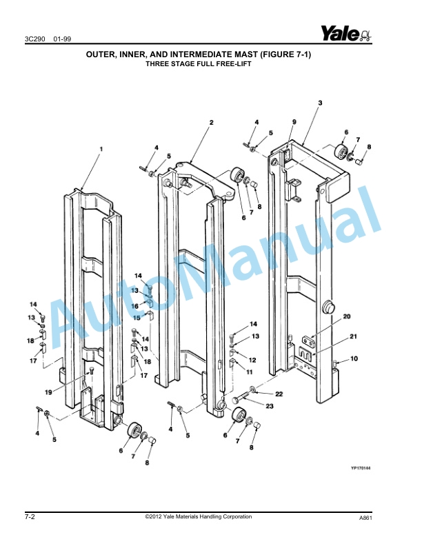 Yale A861 - C829 NDR030GA, NR045GA, NDR030CA, NR045CA Parts Manual 520371746 2 Yale A861 - C829 NDR030GA, NR045GA, NDR030CA, NR045CA Parts Manual 520371746 - Image 2