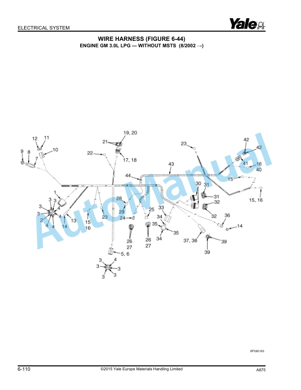 Yale A875 GDP040-050RG Parts Manual 520371741 2 Yale A875 GDP040-050RG Parts Manual 520371741 - Image 2