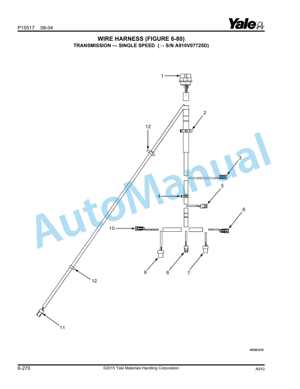 Yale A910 GC-GLC040-GLC070VX Parts Manual 524223811 2 Yale A910 GC-GLC040-GLC070VX Parts Manual 524223811 - Image 2