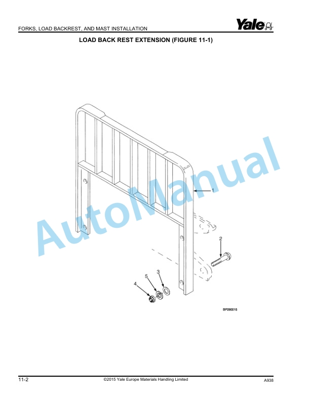Yale A938 ERC40VH, ERC50VH, ERC50VHS, ERC55VH Parts Manual 550053505 5 Yale A938 ERC40VH, ERC50VH, ERC50VHS, ERC55VH Parts Manual 550053505 - Image 5