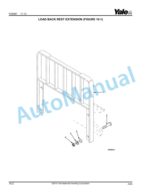 Yale A938 ERC80VH, ERC100VH, ERC100VHS, ERC120VH Parts Manual 550053502 4 Yale A938 ERC80VH, ERC100VH, ERC100VHS, ERC120VH Parts Manual 550053502 - Image 4