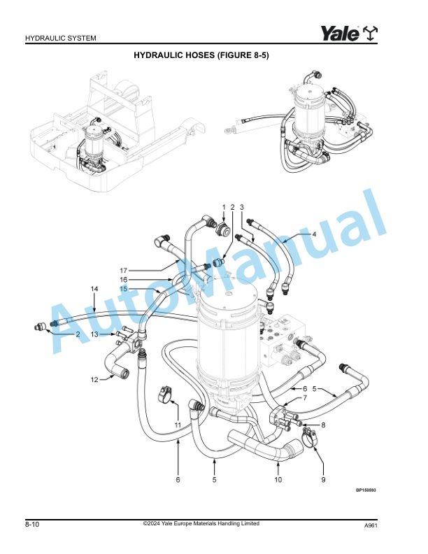 Yale A961 MR14, MR16 Parts Manual 550273145 2 Yale A961 MR14, MR16 Parts Manual 550273145 - Image 2