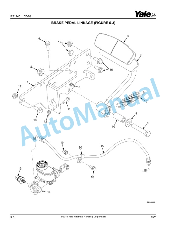 Yale A976 ERP045, 050, 060, 070VL Parts Manual 524319742 2 Yale A976 ERP045, 050, 060, 070VL Parts Manual 524319742 - Image 2
