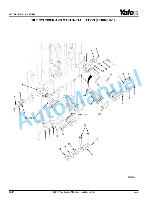 Yale A985 ERP40VM, ERP45VM, ERP50VM, ERP50VM6, ERP55VM6 Parts Manual 550041567 3 Yale A985 ERP40VM, ERP45VM, ERP50VM, ERP50VM6, ERP55VM6 Parts Manual 550041567 - Image 3
