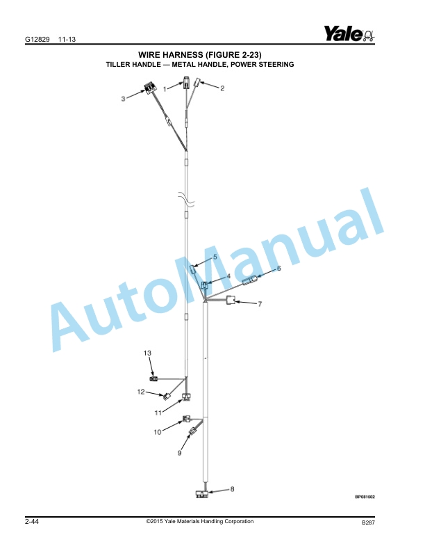 Yale B287 - B292 MPE080VG, MPE060VG Parts Manual 550090072 2 Yale B287 - B292 MPE080VG, MPE060VG Parts Manual 550090072 - Image 2