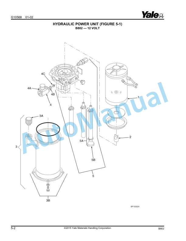 Yale B802 - B827 MPW045E, MPB040E Parts Manual 524142928 2 Yale B802 - B827 MPW045E, MPB040E Parts Manual 524142928 - Image 2