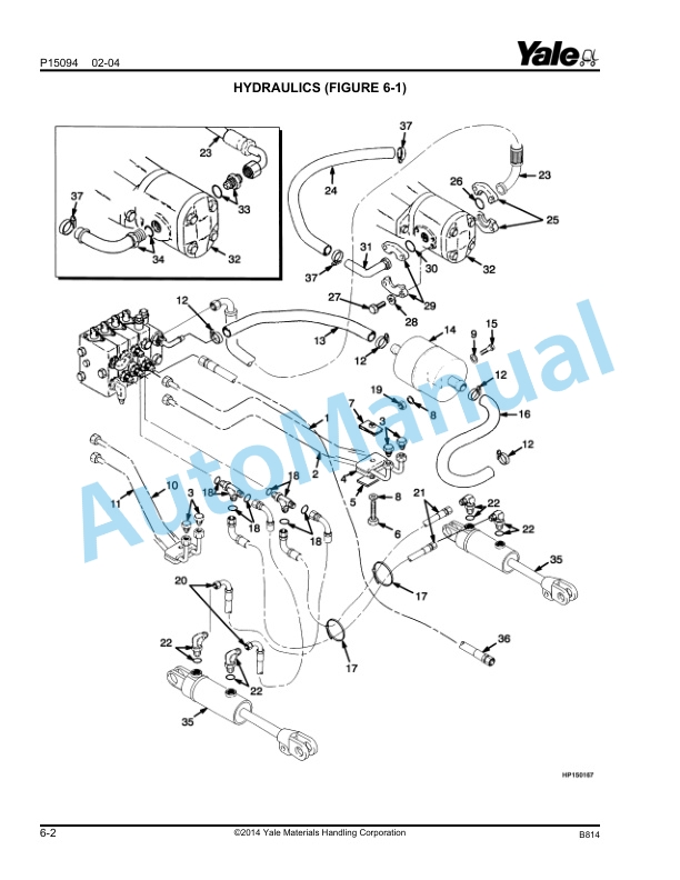 Yale B814 ERC030-40AH Parts Manual 524201836 2 Yale B814 ERC030-40AH Parts Manual 524201836 - Image 2