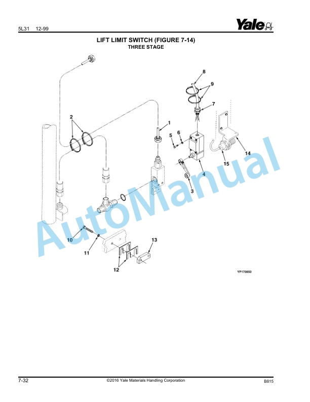 Yale B815 - B816 NDR030AD, NR035AD, NR040AD, NR045AD - NS040AE, NS050AE Parts Manual 520371704 3 Yale B815 - B816 NDR030AD, NR035AD, NR040AD, NR045AD - NS040AE, NS050AE Parts Manual 520371704 - Image 3