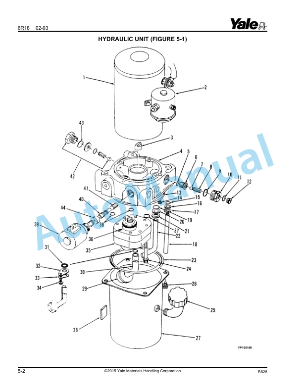 Yale B828 MLW040-060 4.000 And 6.000 LB Capacity Parts Manual 506811507 3 Yale B828 MLW040-060 4.000 And 6.000 LB Capacity Parts Manual 506811507 - Image 3