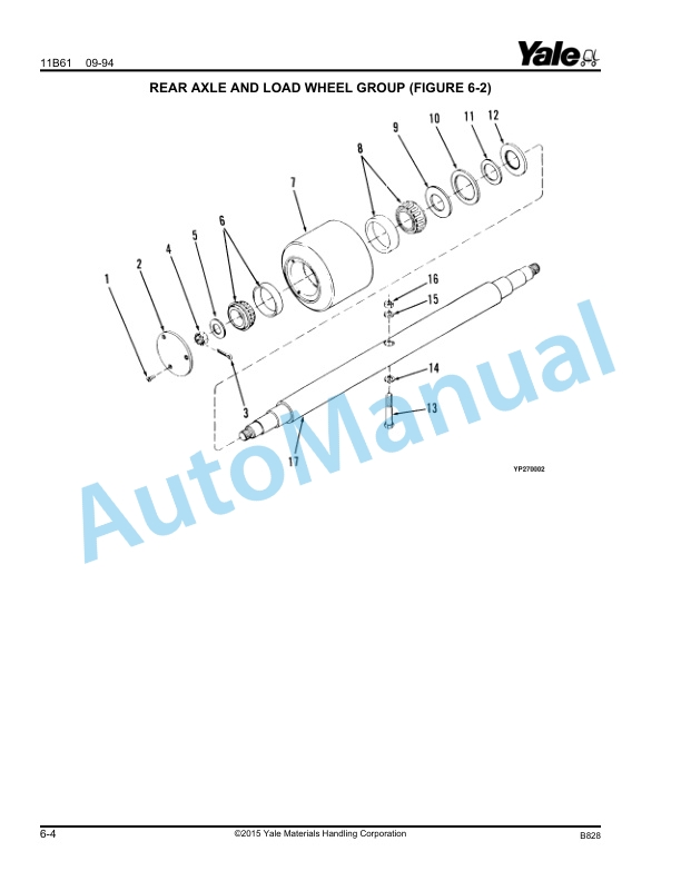 Yale B828 MLW040-060 4.000 And 6.000 LB Capacity Parts Manual 506811507 5 Yale B828 MLW040-060 4.000 And 6.000 LB Capacity Parts Manual 506811507 - Image 5