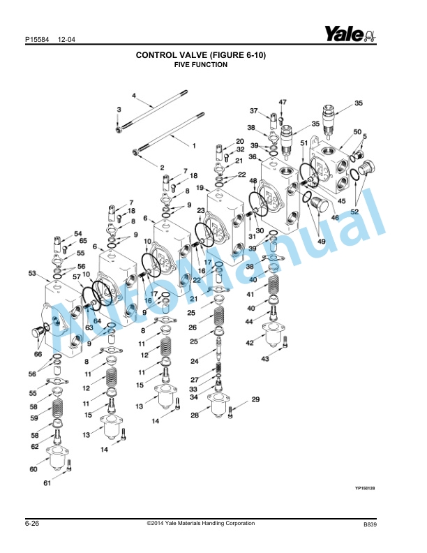 Yale B839 ERC070-120HH Parts Manual 524238563 2 Yale B839 ERC070-120HH Parts Manual 524238563 - Image 2