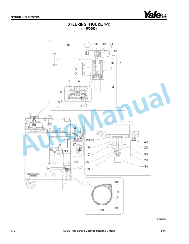 Yale B854 MP20T Parts Manual 524179299 2 Yale B854 MP20T Parts Manual 524179299 - Image 2