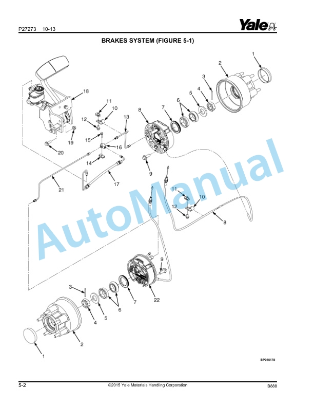 Yale B888 ERP25VC, ERP30VC Parts Manual 550087445 2 Yale B888 ERP25VC, ERP30VC Parts Manual 550087445 - Image 2