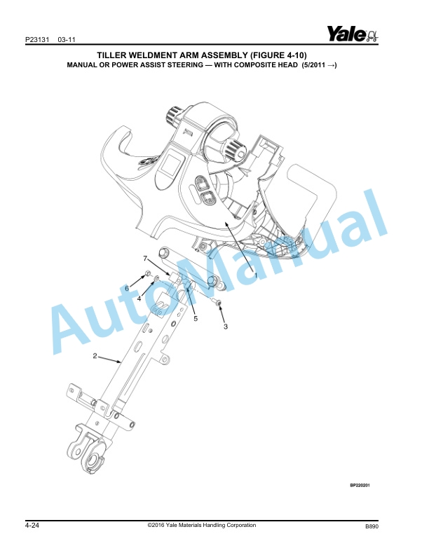 Yale B890 - B896 MPE080F, MPE060F Walkie Rider Parts Manual 524274694 2 Yale B890 - B896 MPE080F, MPE060F Walkie Rider Parts Manual 524274694 - Image 2