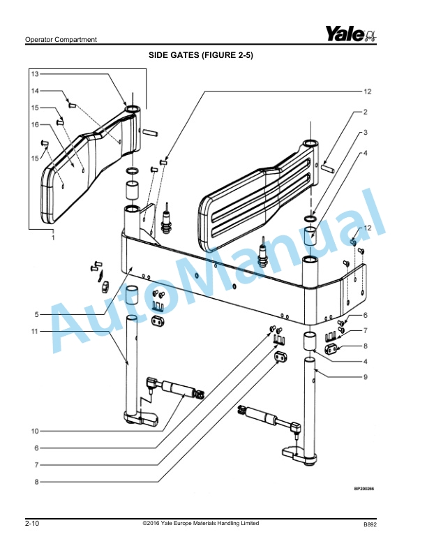 Yale B892 MP20XD Parts Manual 524329961 2 Yale B892 MP20XD Parts Manual 524329961 - Image 2