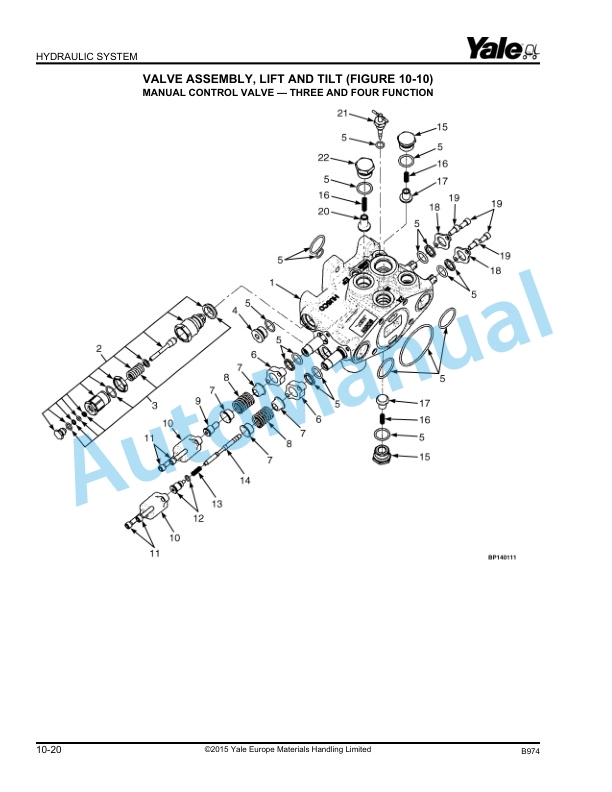 Yale B974 GLP20LX, GLP25LX, GDP20LX, GDP25LX Parts Manual 550109180 4 Yale B974 GLP20LX, GLP25LX, GDP20LX, GDP25LX Parts Manual 550109180 - Image 4