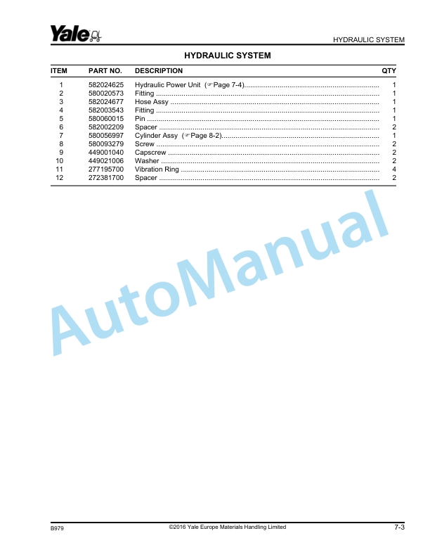 Yale B979 MP20XV Parts Manual 550063426 5 Yale B979 MP20XV Parts Manual 550063426 - Image 5