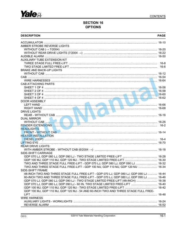 Yale C813 GDP-GLP35-55LJ-MJ Parts Manual 524150877 DE 5 Yale C813 GDP-GLP35-55LJ-MJ Parts Manual 524150877 DE - Image 5