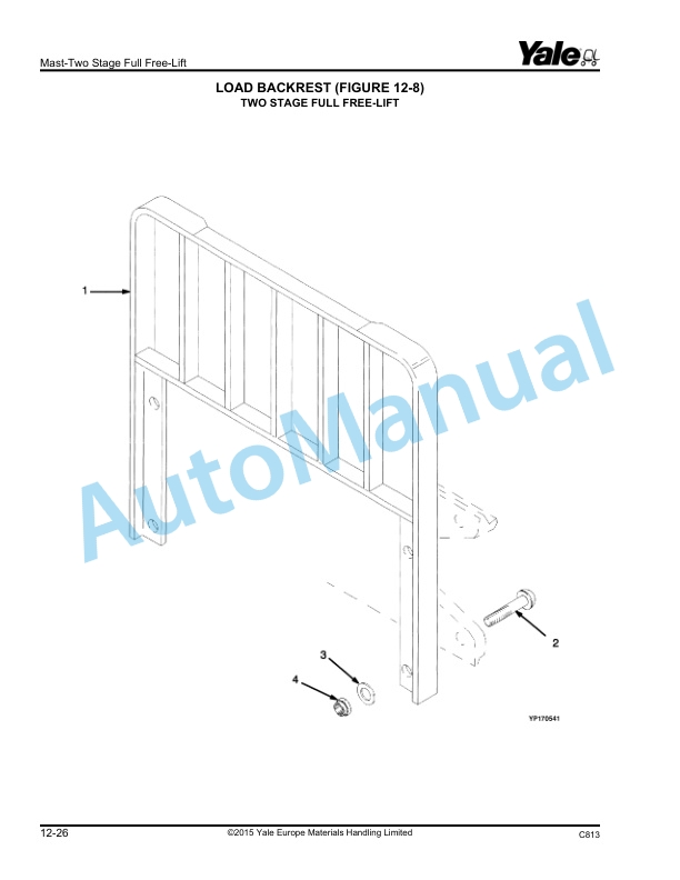 Yale C813 GDP070-090LJ, GDP100-120MJ Parts Manual 524139553 5 Yale C813 GDP070-090LJ, GDP100-120MJ Parts Manual 524139553 - Image 5