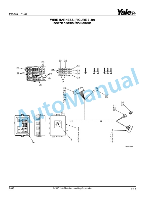 Yale C818 GC-GLC-GDC070-120MJ, GC-GLC-GDC080-120LJ-MJBCS Parts Manual 524153894 2 Yale C818 GC-GLC-GDC070-120MJ, GC-GLC-GDC080-120LJ-MJBCS Parts Manual 524153894 - Image 2