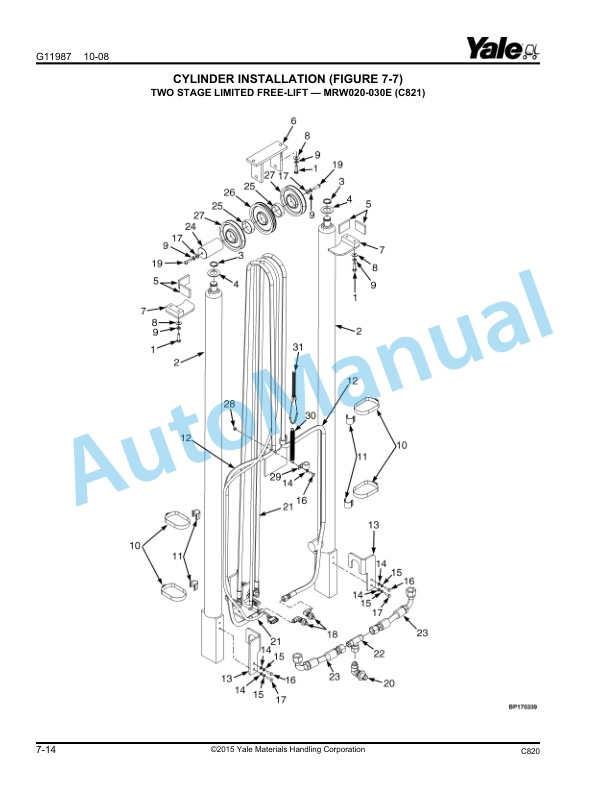 Yale C820 - C821 MSW030-E, MSW040-E - MRW020-E, MRW030-E Parts Manual 524167345 2 Yale C820 - C821 MSW030-E, MSW040-E - MRW020-E, MRW030-E Parts Manual 524167345 - Image 2