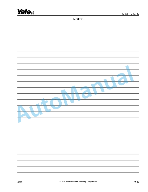 Yale C820 - C821 MSW030-E, MSW040-E - MRW020-E, MRW030-E Parts Manual 524167345 4 Yale C820 - C821 MSW030-E, MSW040-E - MRW020-E, MRW030-E Parts Manual 524167345 - Image 4