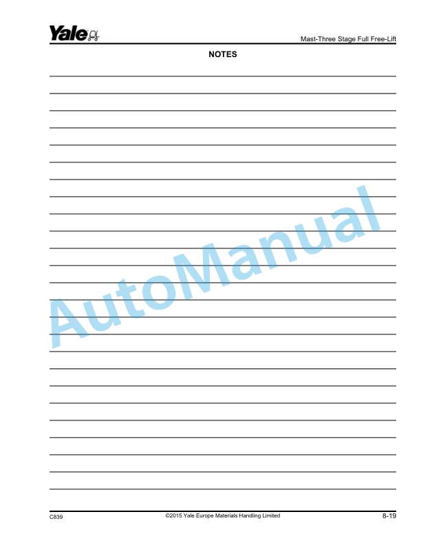 Yale C839 ERC35HG, ERC40HG, ERC45HG, ERC55HG Parts Manual 524272294 3 Yale C839 ERC35HG, ERC40HG, ERC45HG, ERC55HG Parts Manual 524272294 - Image 3