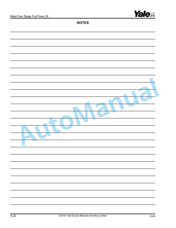 Yale C839 ERC35HG, ERC40HG, ERC45HG, ERC55HG Parts Manual 524272294 4 Yale C839 ERC35HG, ERC40HG, ERC45HG, ERC55HG Parts Manual 524272294 - Image 4