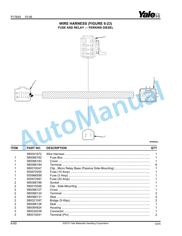 Yale C876 GDP170-190-210-230-250-280DB Parts Manual 524206416 2 Yale C876 GDP170-190-210-230-250-280DB Parts Manual 524206416 - Image 2
