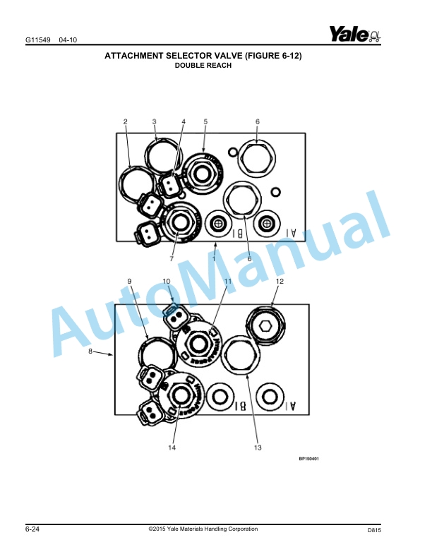 Yale D815 NR035EA, NR040EA, NDR030EA Parts Manual 524284619 2 Yale D815 NR035EA, NR040EA, NDR030EA Parts Manual 524284619 - Image 2