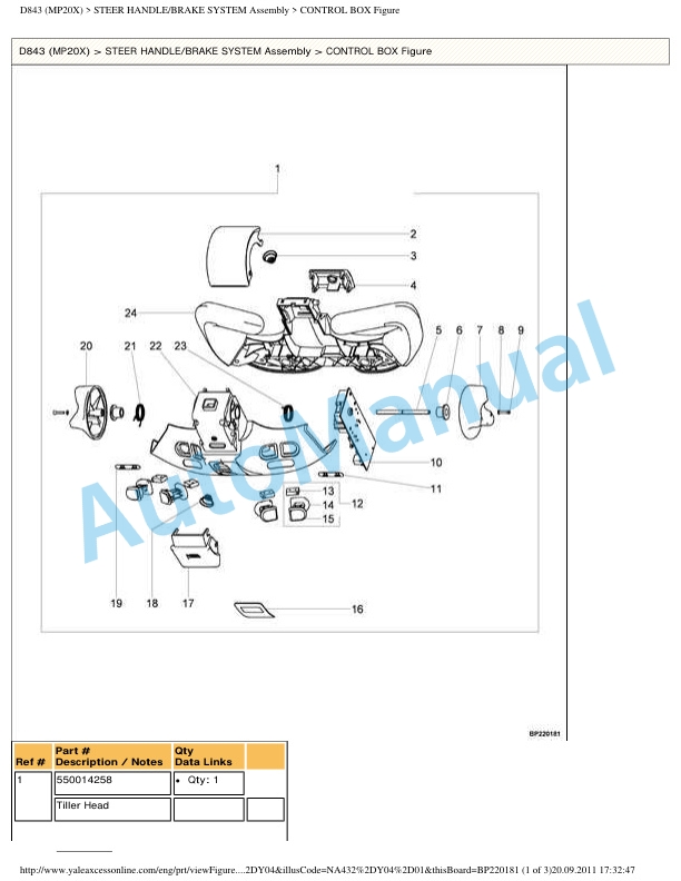 Yale D843 MP20X Parts Manual 3 Yale D843 MP20X Parts Manual - Image 3