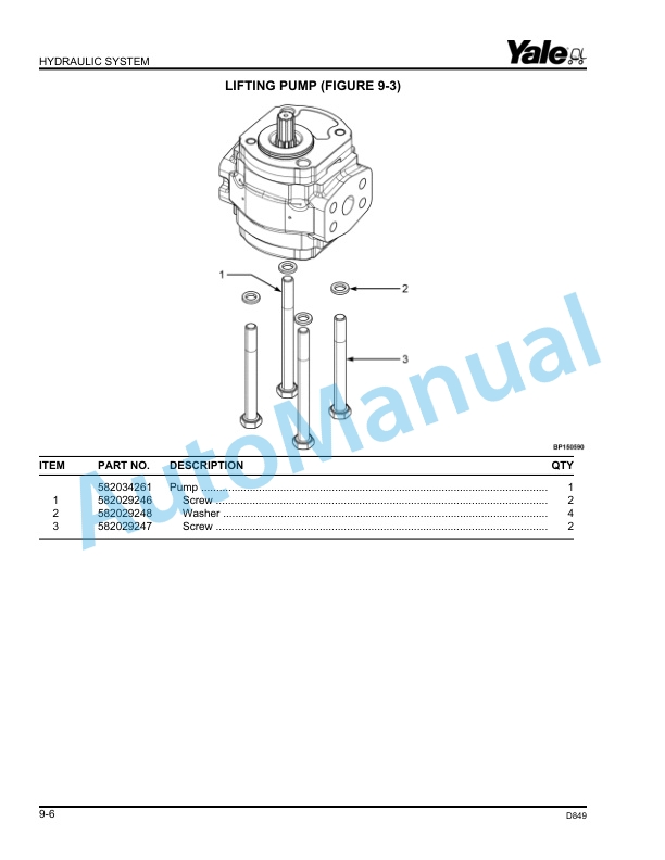 Yale D849 MR14, MR16, MR16HD, MR16N, MR20, MR20HD, MR25 Parts Manual 550066256 2 Yale D849 MR14, MR16, MR16HD, MR16N, MR20, MR20HD, MR25 Parts Manual 550066256 - Image 2