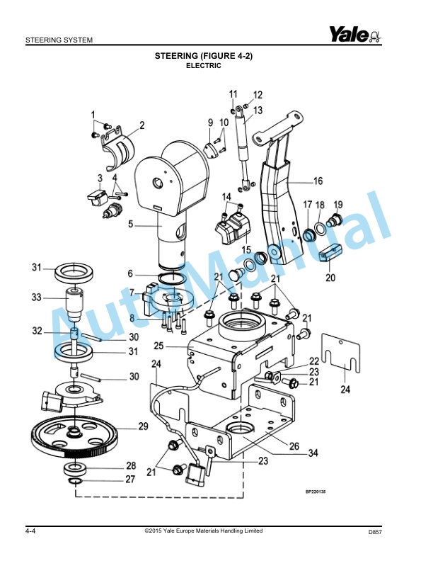 Yale D857 MO20, MO20S Parts Manual 524329971 2 Yale D857 MO20, MO20S Parts Manual 524329971 - Image 2