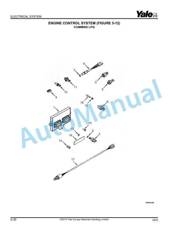 Yale D876 GDP80DB, GDP90DB, GDP100DB, GDP120DB Parts Manual 524295470 2 Yale D876 GDP80DB, GDP90DB, GDP100DB, GDP120DB Parts Manual 524295470 - Image 2